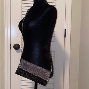 Jeweled Black Clutch